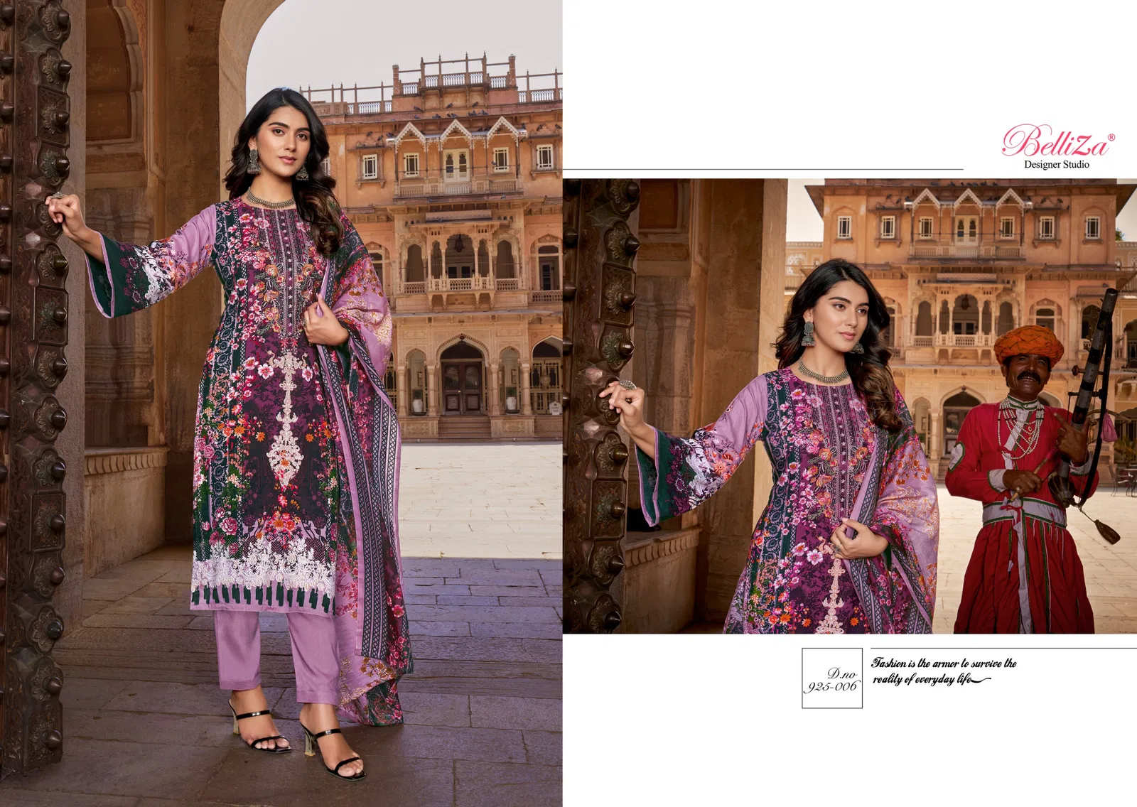 Riwayat By Belliza Viscose Rayon Digital Printed Dress Material Wholesale Price In Surat
